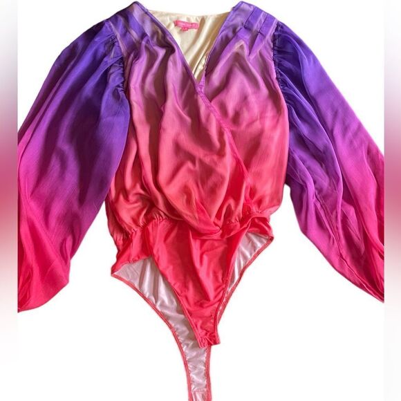 Ombré bodysuit Size S from Flying Tomato Pink Fuscia Purple - Picture 2 of 6